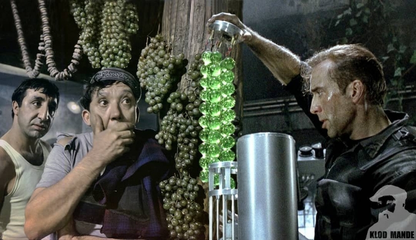 The meeting of Hollywood and Soviet cinema classics 15 funniest collages