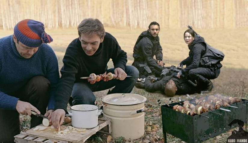 The meeting of Hollywood and Soviet cinema classics 15 funniest collages