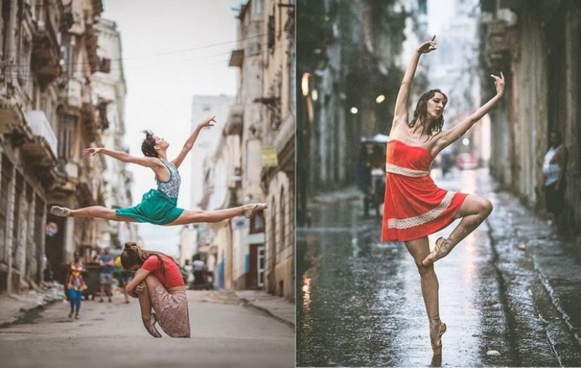 The passion of the Cuban and Russian ballet school: street snaps of the dancers The passion of the Cuban and Russian ballet school: street snaps of the dancers