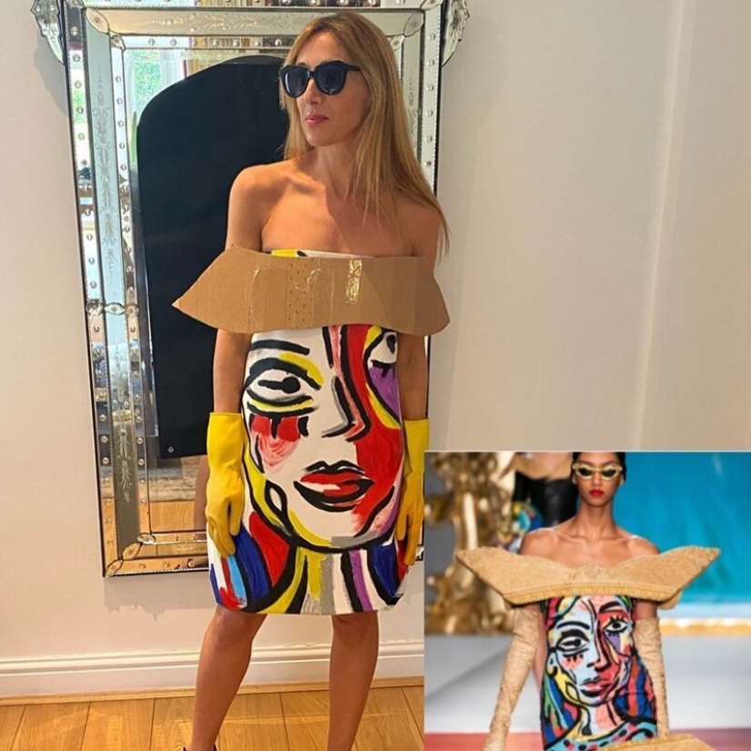 The quarantine style: fashion images from scrap materials The quarantine style: fashion images from scrap materials