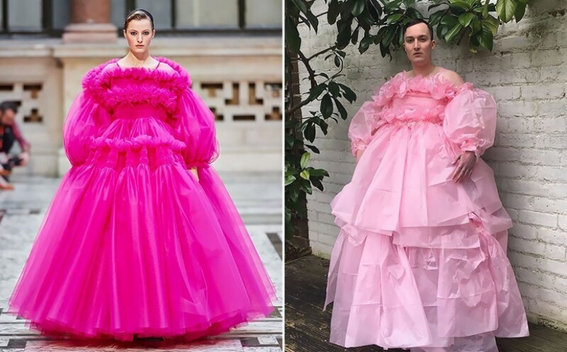 The quarantine style: fashion images from scrap materials The quarantine style: fashion images from scrap materials