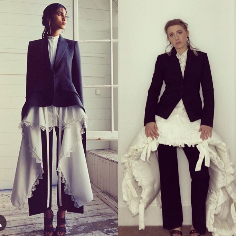 The quarantine style: fashion images from scrap materials The quarantine style: fashion images from scrap materials