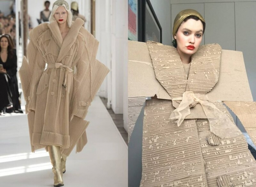 The quarantine style: fashion images from scrap materials The quarantine style: fashion images from scrap materials