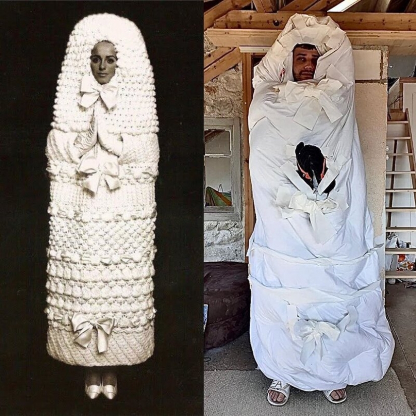 The quarantine style: fashion images from scrap materials The quarantine style: fashion images from scrap materials