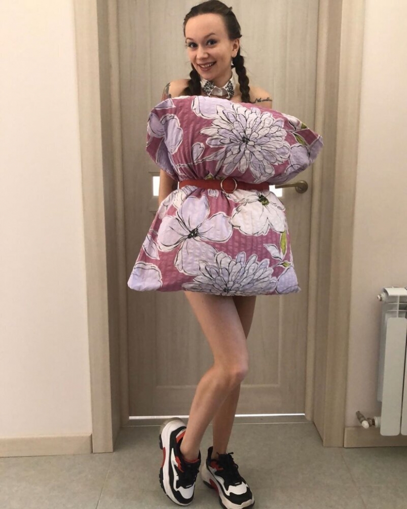 The quarantine style: fashion images from scrap materials The quarantine style: fashion images from scrap materials