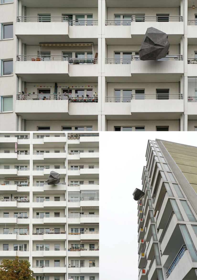 The stronger physics art: sculpture, despised the law of universal gravitation