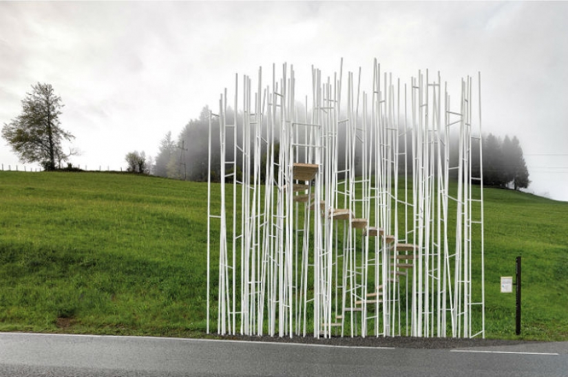 The world's coolest bus stop, where you will want to wait for the bus forever