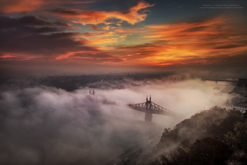 To risk your life for photos: 25 great pictures of Budapest from a height