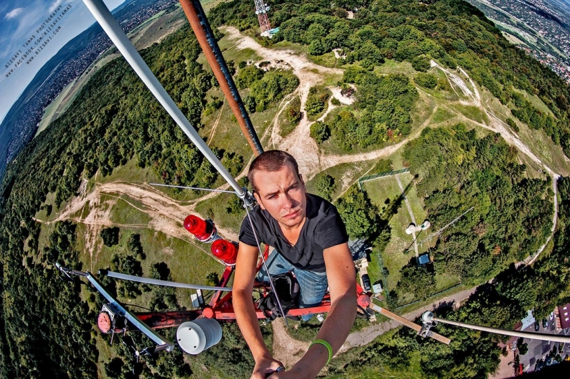 To risk your life for photos: 25 great pictures of Budapest from a height