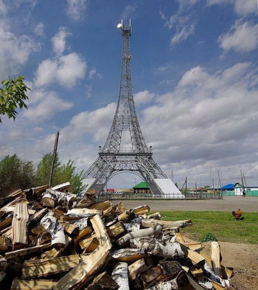Trash outdoors: Russian village is very much alive