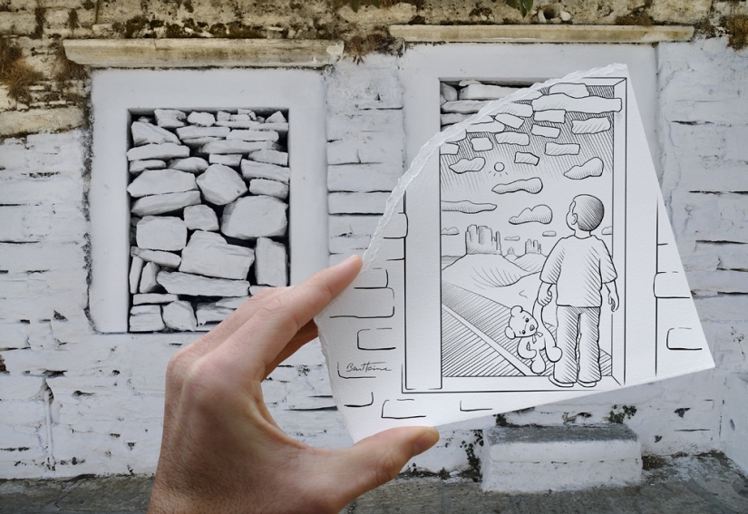 Two-layer art from Ben Heine