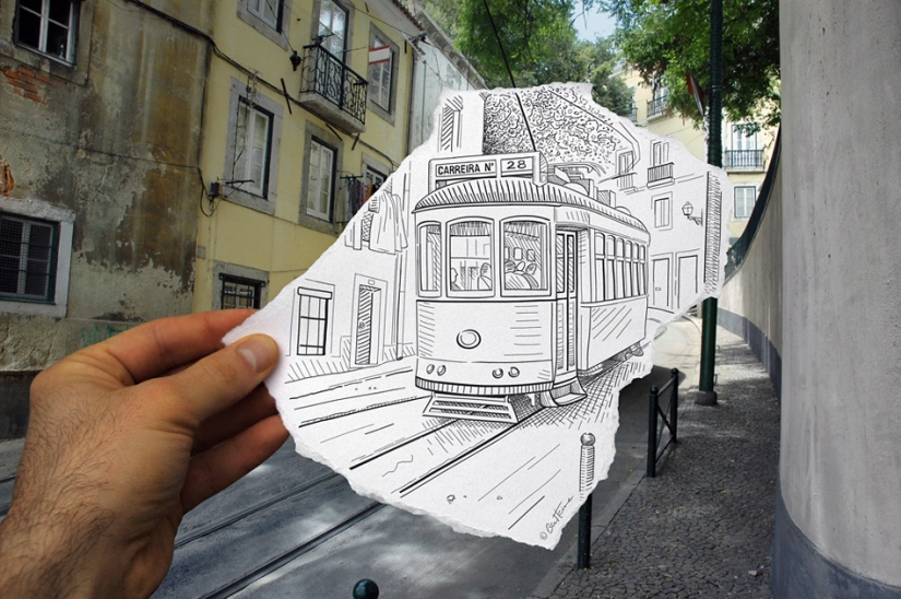 Two-layer art from Ben Heine