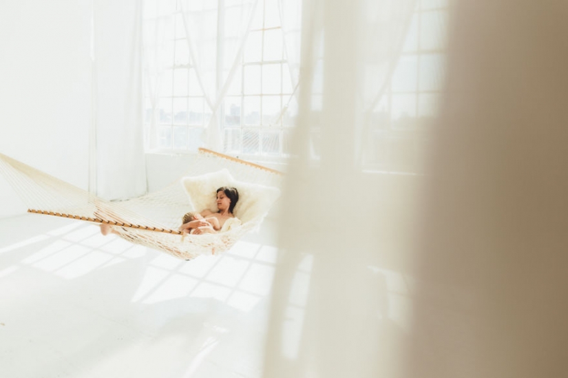 Un fotógrafo que toma las madres lactantes y es muy hermoso