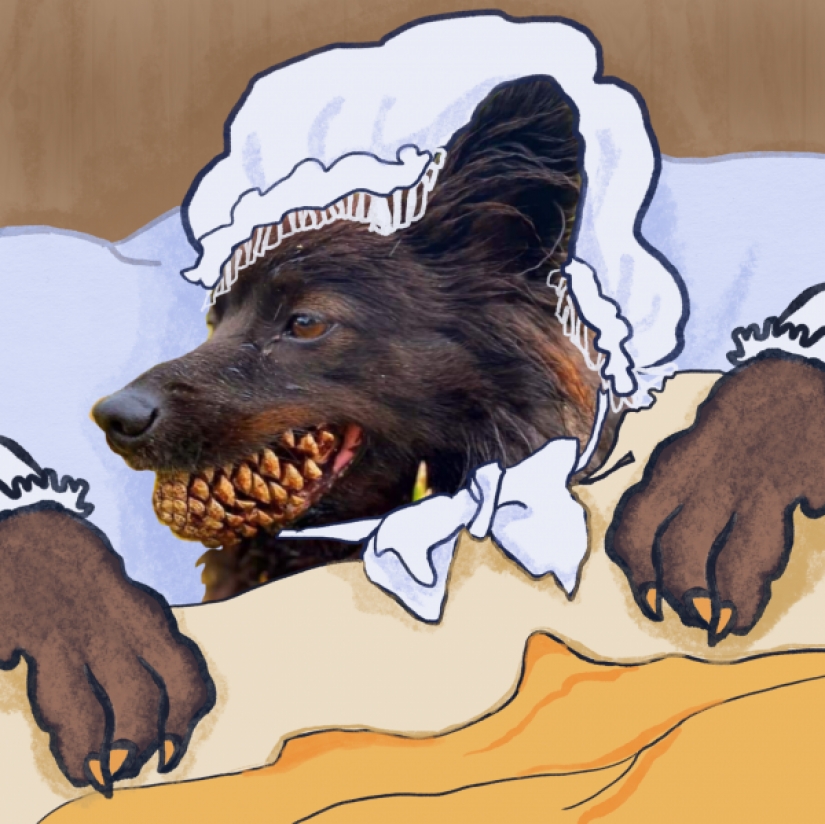 Un perro con un nudo en la boca se convirtió en el héroe de los "memes" y fotozhab