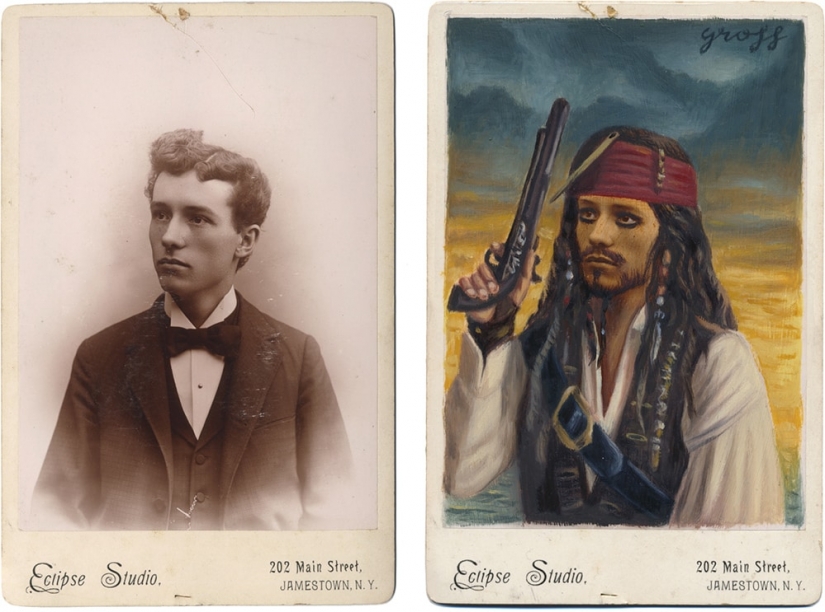 Victorian superheroes: the artist adds pop culture to vintage photo