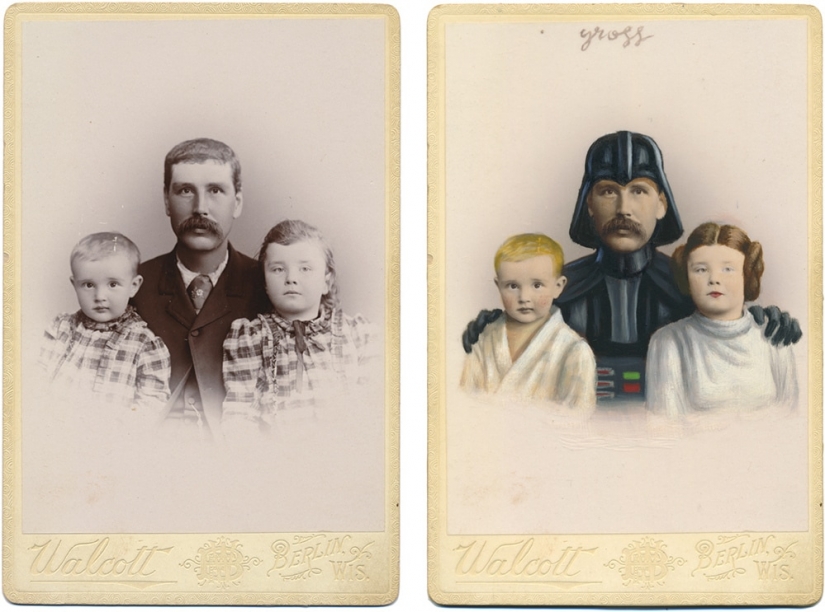 Victorian superheroes: the artist adds pop culture to vintage photo