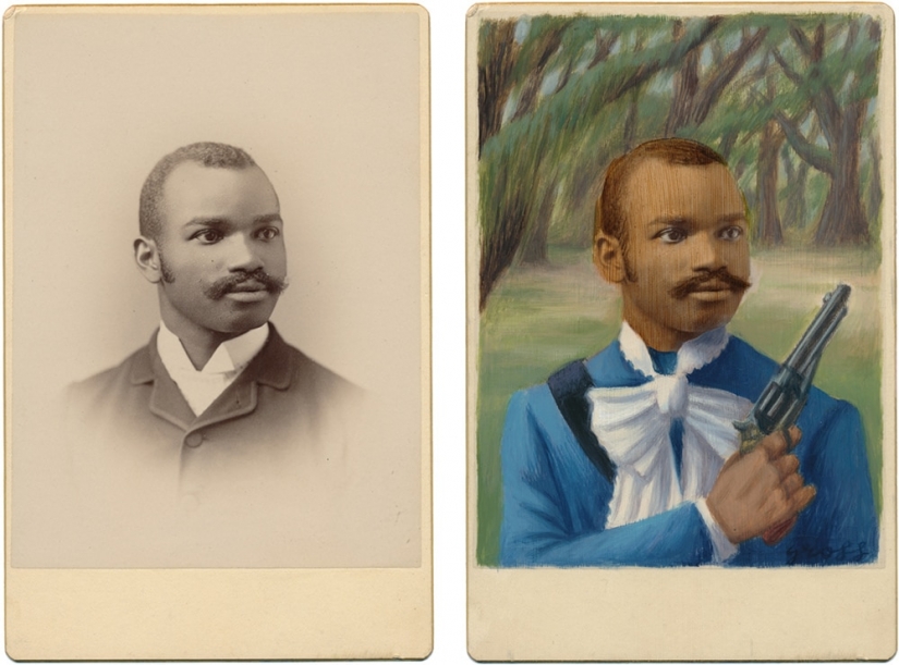 Victorian superheroes: the artist adds pop culture to vintage photo