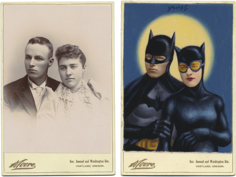 Victorian superheroes: the artist adds pop culture to vintage photo