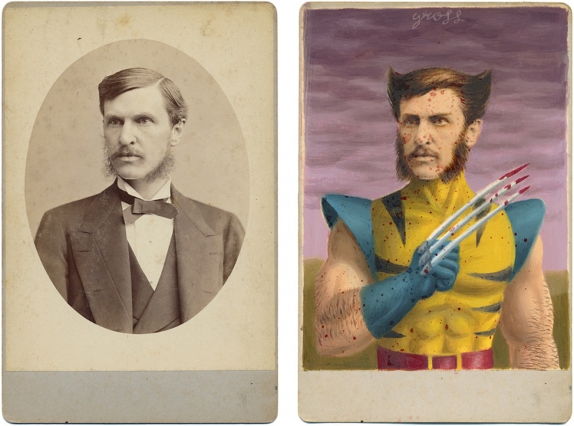 Victoriano superhéroes: el artista agrega la cultura pop vintage de la foto Victoriano superhéroes: el artista agrega la cultura pop vintage de la foto