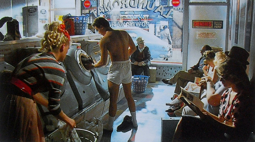 Why Americans are washing in the Laundry and not home?