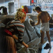 Why Americans are washing in the Laundry and not home?