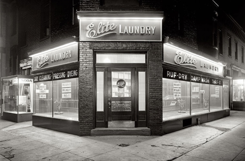 Why Americans are washing in the Laundry and not home?