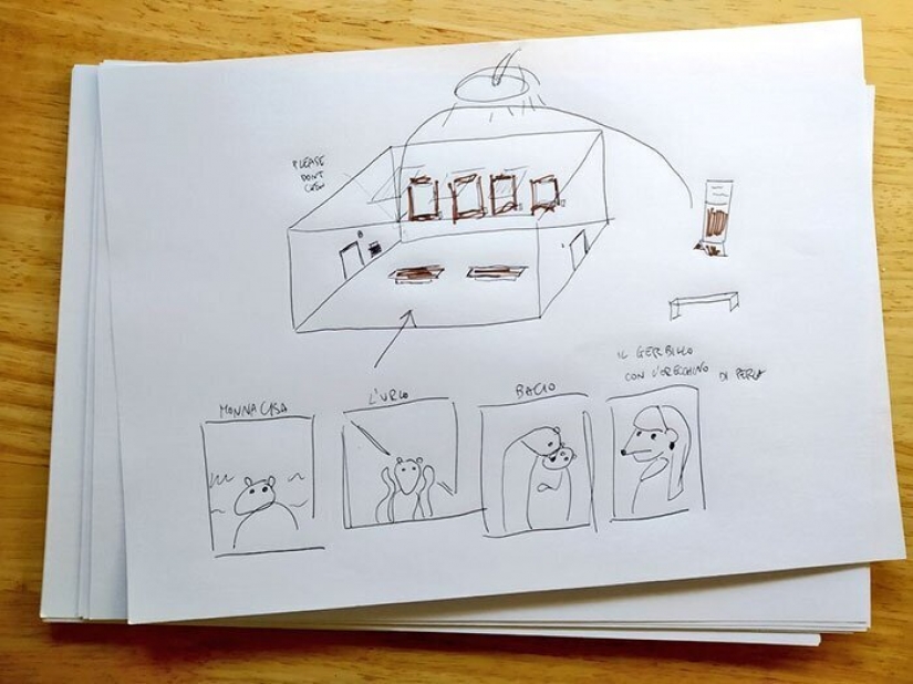 Why in London he opened a tiny art gallery for mice-gerbils