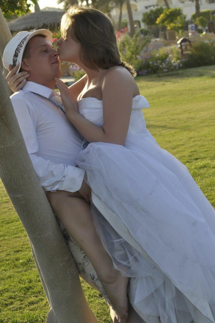 Wildest thrash in the darkness of revelry: "best" wedding photos from Russia