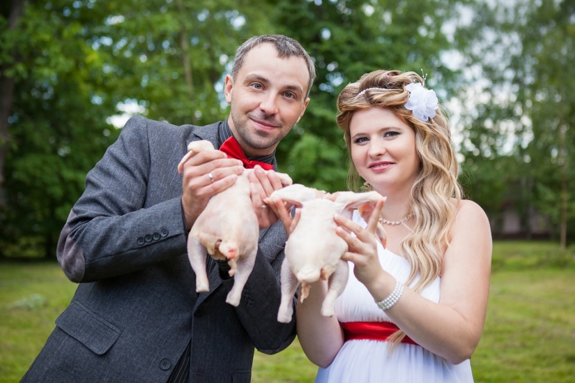 Wildest thrash in the darkness of revelry: "best" wedding photos from Russia