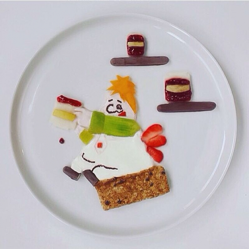 10 formas de convertir a los niños del Desayuno en la caricatura en la placa de 10 formas de convertir a los niños del Desayuno en la caricatura en la placa de