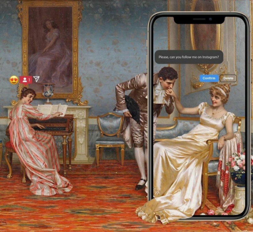 12 classic paintings that have updated in the context of social networks