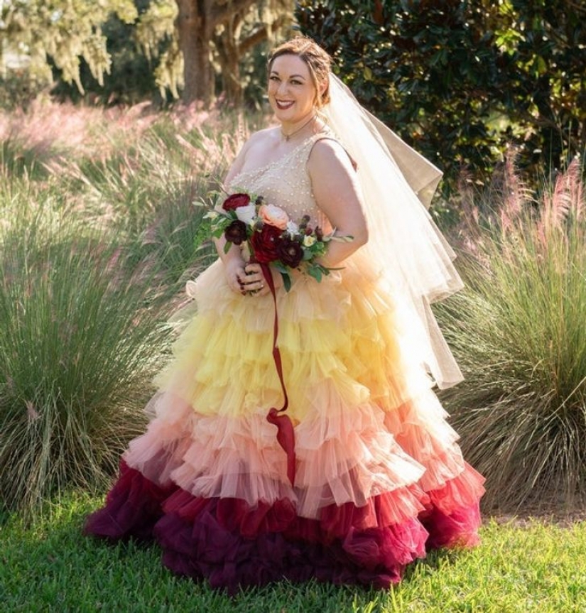 14 chic brides who weren't afraid to ditch their traditional wedding dress and stick to their style