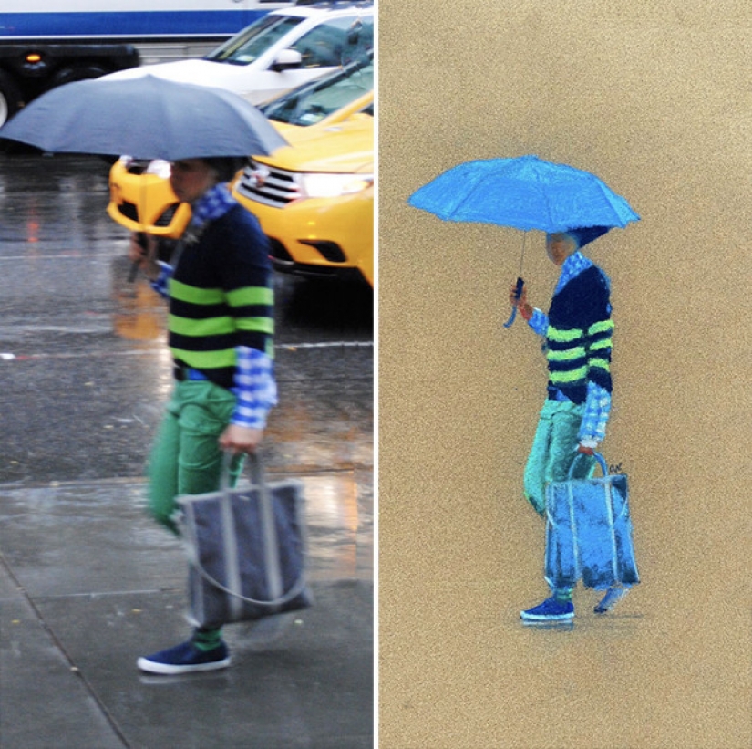 15 atmosférica dibujos de la gente de nueva York de los Rusos Oli Nick