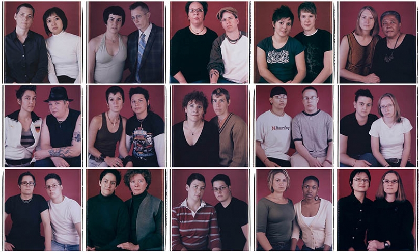 20 retratos del proyecto fotográfico de parejas»