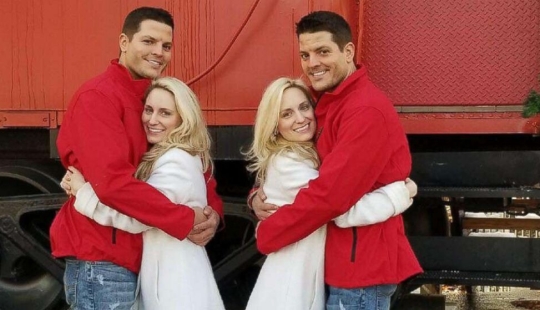 2+2 = 6: dos parejas de gemelos que se casaron están esperando la reposición en una familia numerosa 2+2 = 6: dos parejas de gemelos que se casaron están esperando la reposición en una familia numerosa