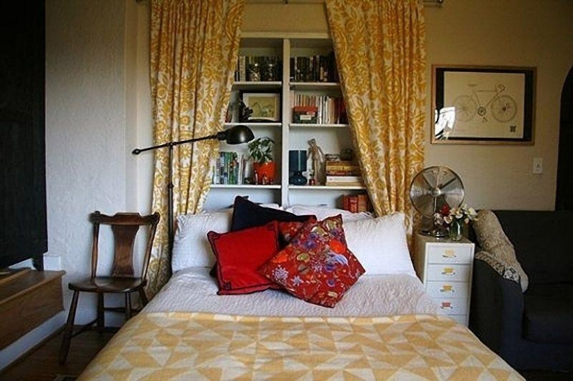 23 tips on how to equip a small bedroom