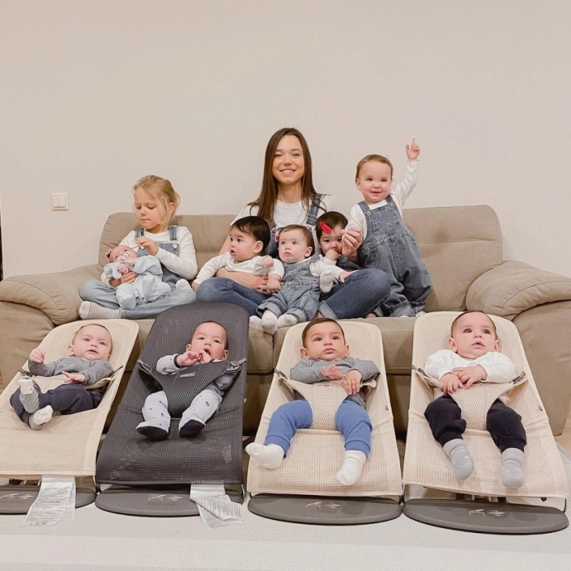 23-year-old Russian for the year was the mother of ten kids, all of them her biological children