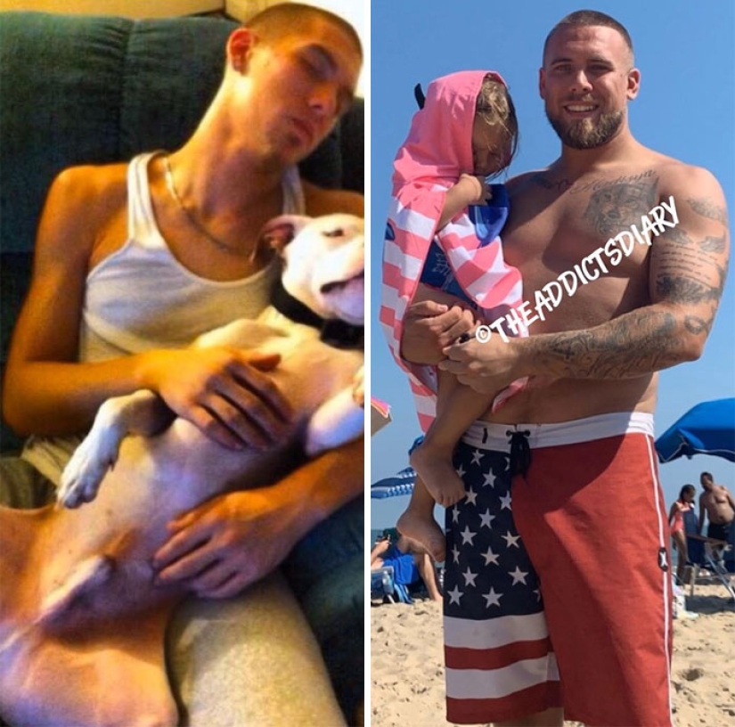 25 fotos de personas antes y después de superar la adicción