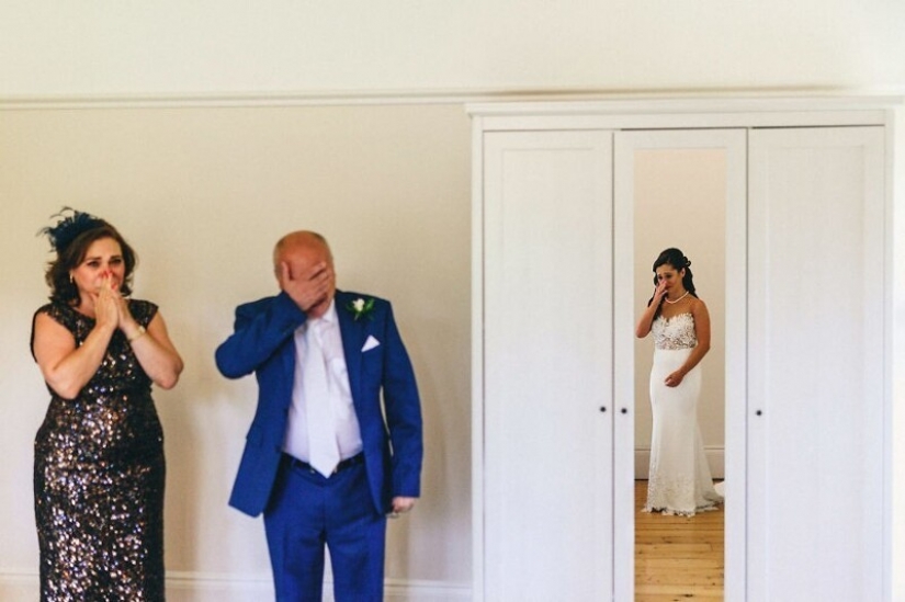 26 conmovedoras fotos de padres que no retuvieron las emociones en la boda de sus hijas