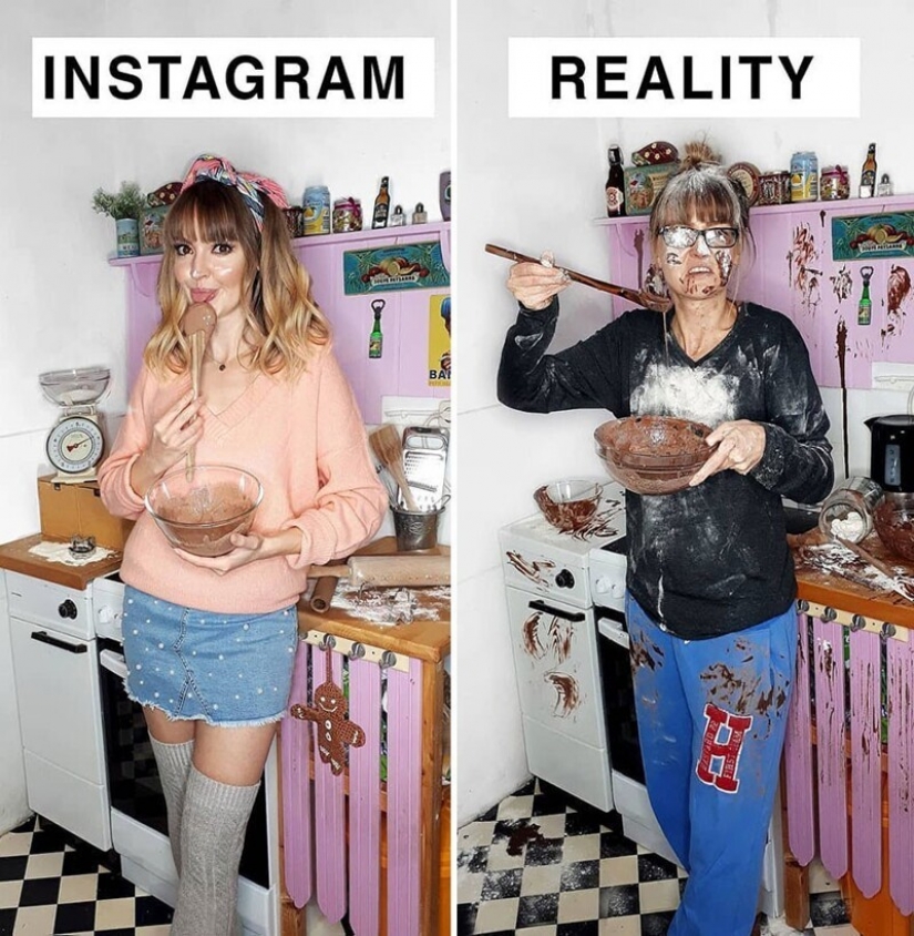 30 comparaciones divertidas de "Instagram y realidad" por Geraldine West
