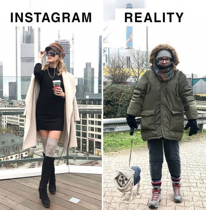30 comparaciones divertidas de "Instagram y realidad" por Geraldine West