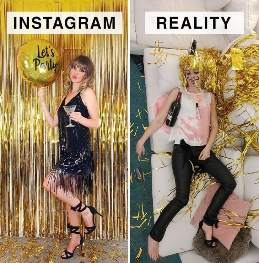 30 comparaciones divertidas de "Instagram y realidad" por Geraldine West