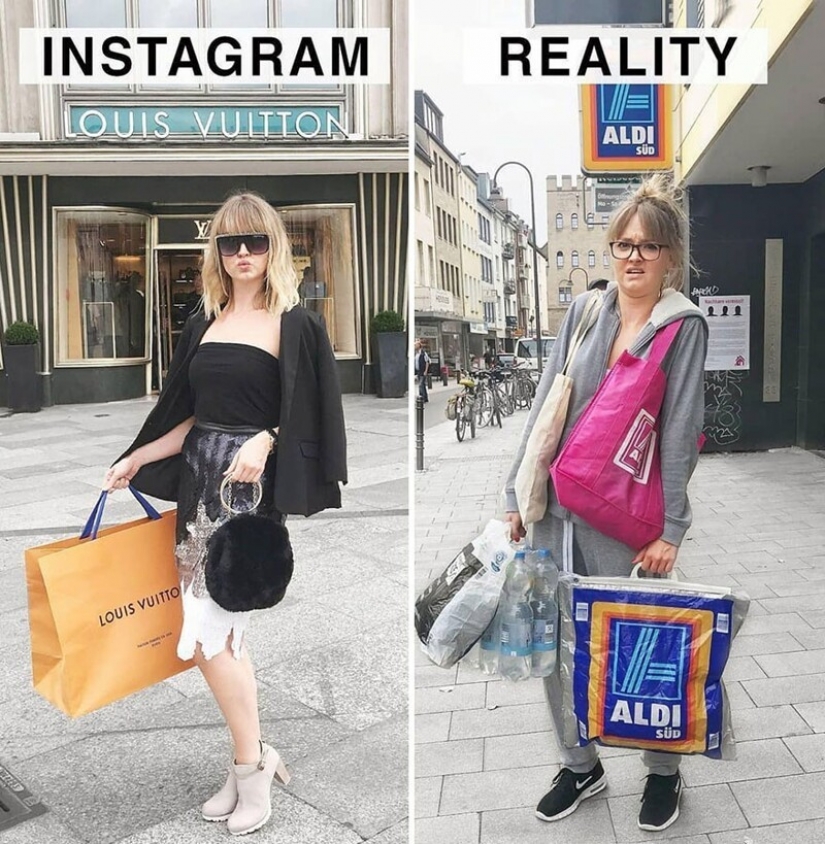 30 comparaciones divertidas de "Instagram y realidad" por Geraldine West