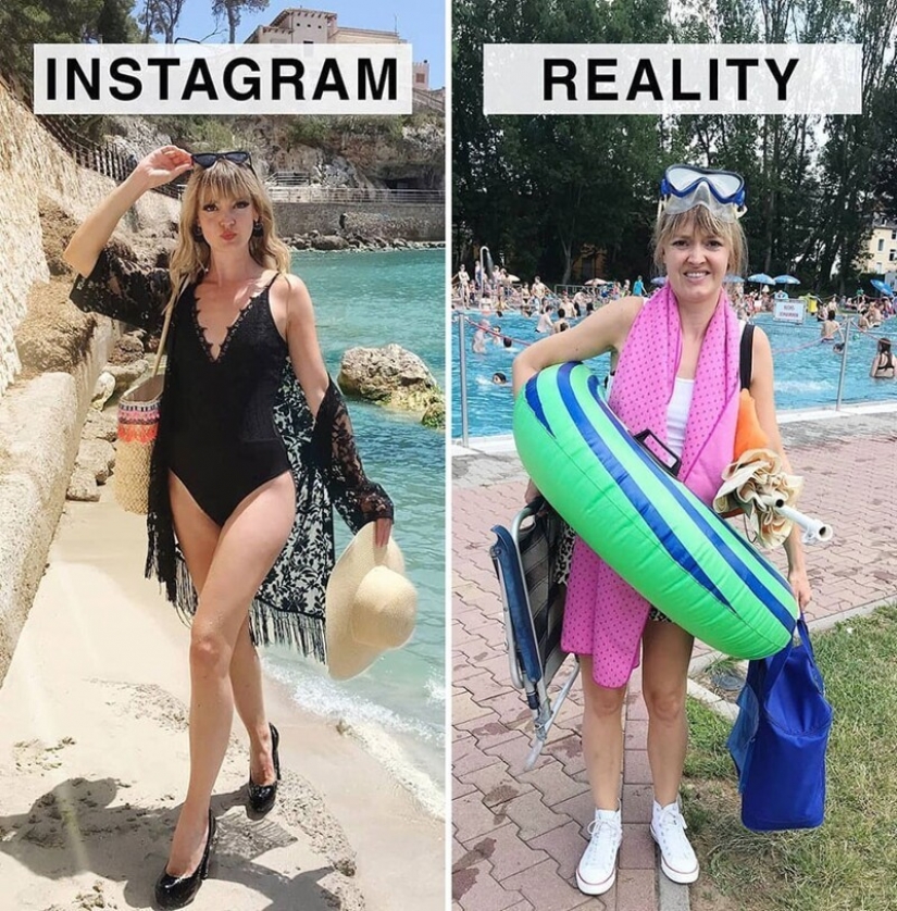 30 funny comparisons of "Instagram and Reality" by Geraldine West 30 funny comparisons of "Instagram and Reality" by Geraldine West