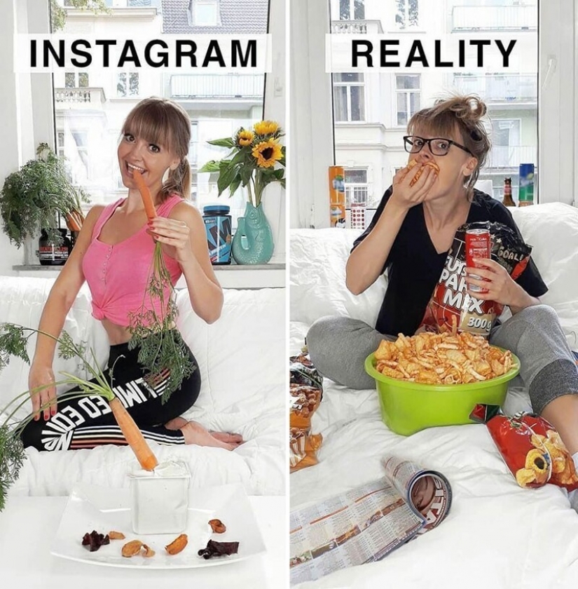 30 funny comparisons of "Instagram and Reality" by Geraldine West 30 funny comparisons of "Instagram and Reality" by Geraldine West