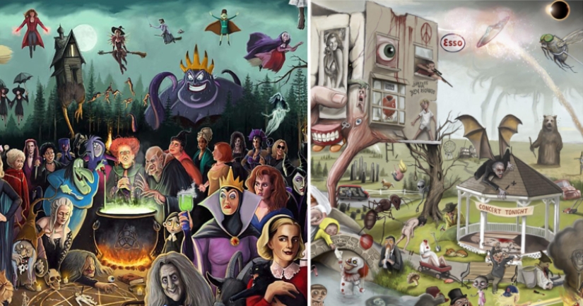 500 pop culture references in 5 posters