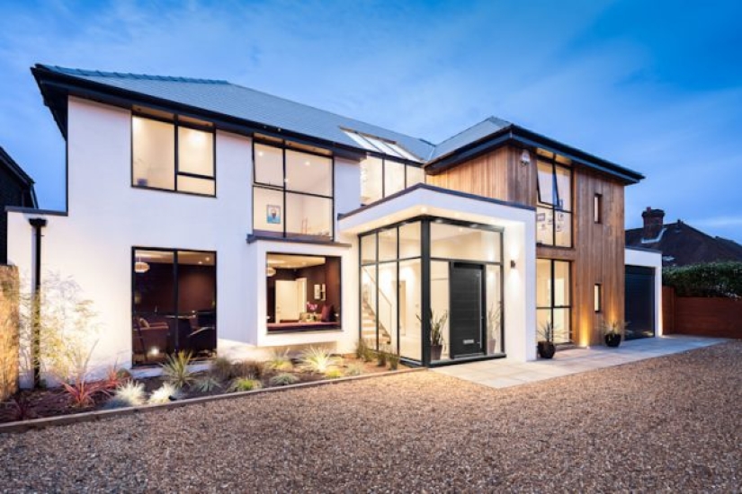 6 casas con ventanas panorámicas y vistas