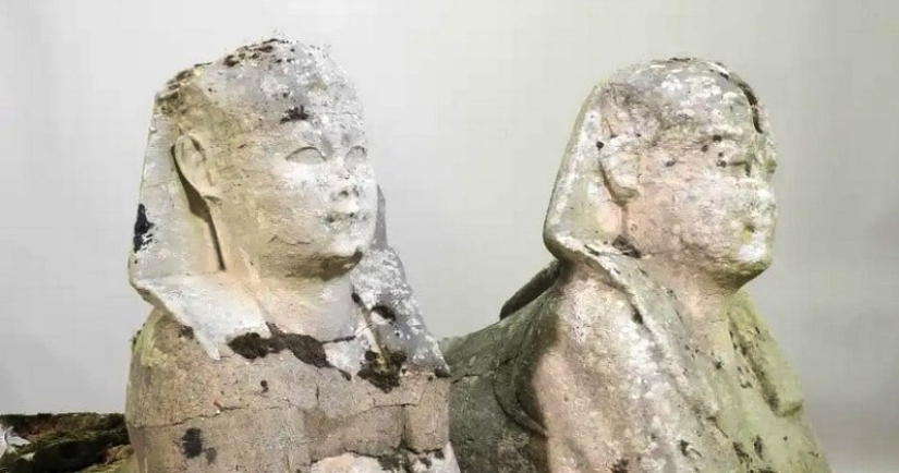 A British family got rich by accidentally discovering Egyptian sphinxes in their yard A British family got rich by accidentally discovering Egyptian sphinxes in their yard