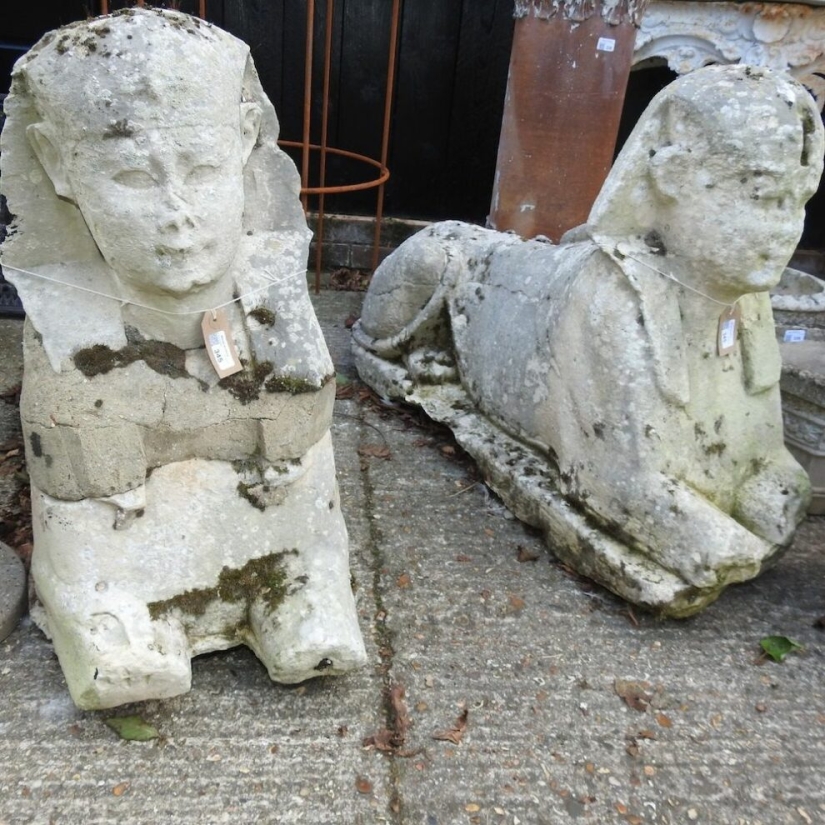 A British family got rich by accidentally discovering Egyptian sphinxes in their yard A British family got rich by accidentally discovering Egyptian sphinxes in their yard