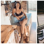 A British woman has paid off her debts by turning old ambulances into stunning mobile homes